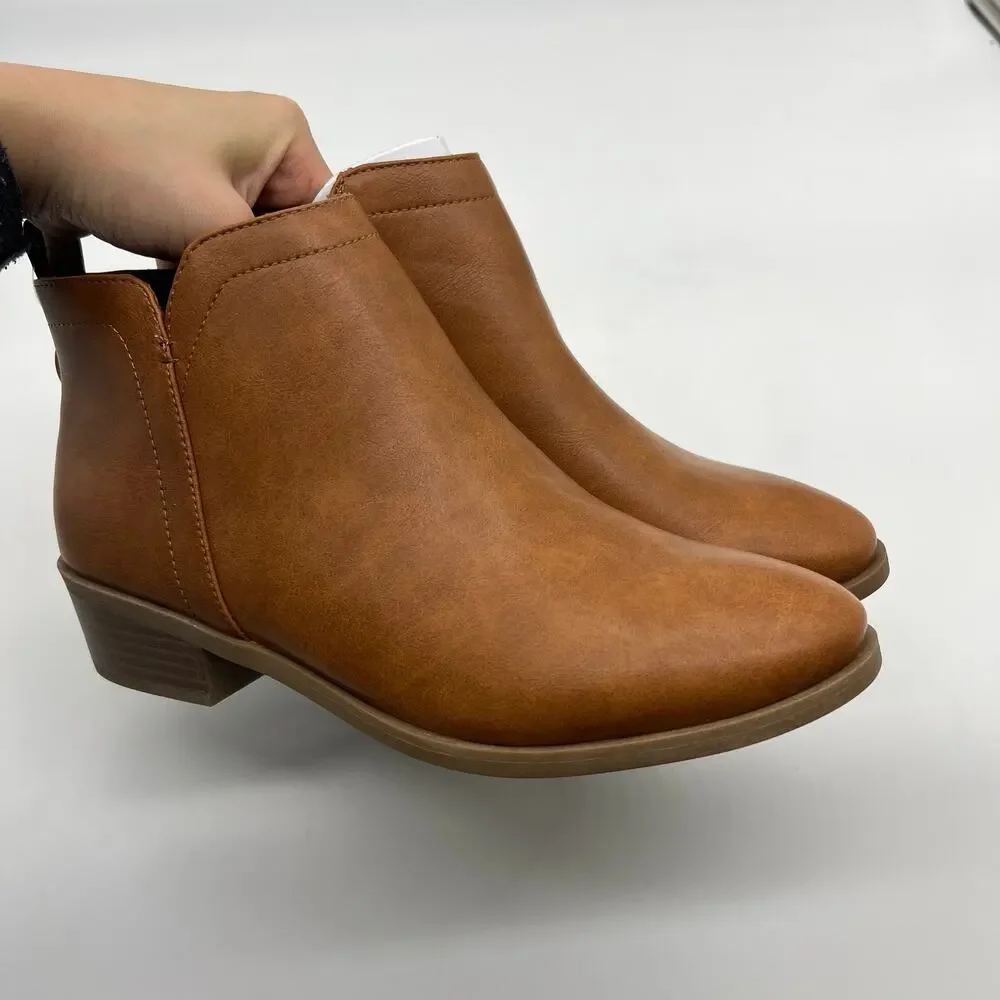 Wonder Nation Women Ankle Boots Casual Lightweight Brown Size 6